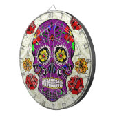 パープルシュガースカル（死んだ日）ダーツボード ダーツボード (正面右)