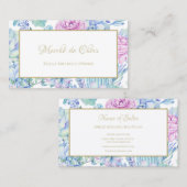 パープルショガーリーキュレントフローラ美しいブティック 名刺 (正面/裏面)