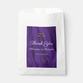 パープルシルク結婚の感謝 フェイバーバッグ