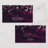 パープルシルク&金ゴールドスパークルサロンフレンド参照 紹介カード (正面/裏面)