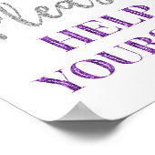 パープルシルバーのコンフェッティ お好きにどうぞ サイン (角)