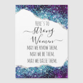 パープルシルバーアガテストロングウィメンズ引用文ギフトアイディア (正面)