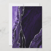 パープルシルバーアゲートサプライズ40歳の誕生日 招待状 (裏面)