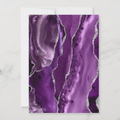 パープルシルバーアゲート結婚トのリハーサルディナー 招待状 (裏面)