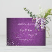 パープルシルバーウィステリアリハーサルディナー招待状 招待状 (スタンド正面)