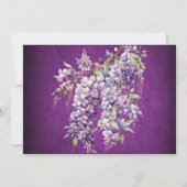 パープルシルバーウィステリアリハーサルディナー招待状 招待状 (裏面)