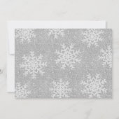 パープルシルバーウィンターワンダーランドの最初のバースデーフォト 招待状 (裏面)