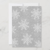 パープルシルバーウィンターワンダーランドガール誕生日 招待状 (裏面)