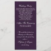 パープルシルバーウェディングプログラムティー長 プログラム (裏面)