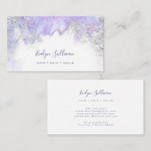 パープルシルバーウォーターカラービジネスカード 名刺 (正面/裏面)