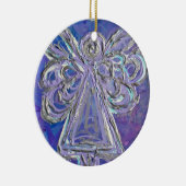 パープルシルバーエンジェルオーナメント セラミックオーナメント (右)