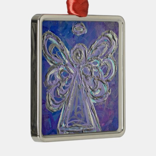 パープルシルバーエンジェルオーナメント メタルオーナメント (右)