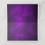 パープルシルバークリスチャン結婚クロス プレイスカード (内部開封)