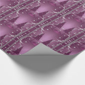 パープルシルバークリスマスツリーラッピング紙 ラッピングペーパー (角)