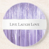 パープルシルバーグラムティンセルストライプズ コースター (正面)