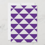 パープルシルバーグラードパーティーはっきりした卒業 招待状 (裏面)