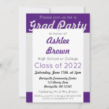 パープルシルバーグラードパーティーはっきりした卒業