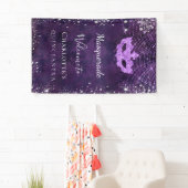 パープルシルバーグリッターの粉キンセアニェラ 横断幕 (インサイチュ)