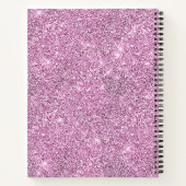 パープルシルバーグリッターグラムラグジュアリーノートブック ノートブック (裏面)