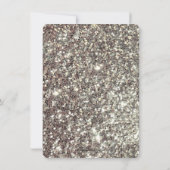 パープルシルバーグリッタースウィート16パーティの招待状 招待状 (裏面)