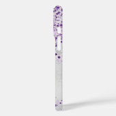 パープルシルバーグリッタースパープルズモノグラム名 Case-Mate iPhoneケース (裏面 / 左)