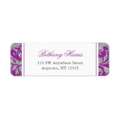 パープルシルバーグリッタースワールダマスク ラベル (正面)