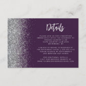 パープルシルバーグリッタース結婚クリプト詳細 エンクロージャーカード (正面)