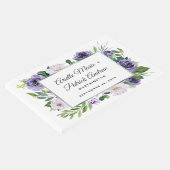 パープルシルバーグレーウォーターフローラ結婚ズ ゲストブック (コーナー)