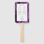 パープルシルバーゲート結婚式 プログラム ハンドファン (裏面)