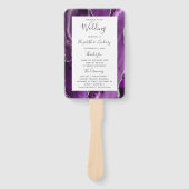 パープルシルバーゲート結婚式 プログラム ハンドファン (正面)