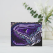 パープルシルバージェムストンアクリルポアール ポストカード (スタンド正面)