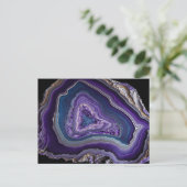 パープルシルバージェムストンアクリルポアール ポストカード (スタンド正面)