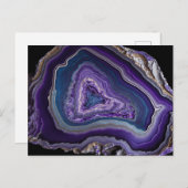 パープルシルバージェムストンアクリルポアール ポストカード (正面/裏面)
