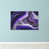 パープルシルバージェムストンアクリルポア キャンバスプリント (インサイチュ (ウッドフロア))