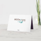 パープルシルバースノーフレーク冬の結婚式ありがとう サンキューカード (裏面)