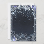 パープルシルバースパークルライトバラクインセアニラ 招待状 (裏面)