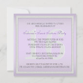 パープルシルバーゼブラ招待状リボン&宝石弓 招待状 (裏面)