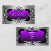 パープルシルバーダイヤモンドイメージハート エレガント