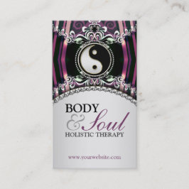 パープルシルバーニューエイジ陰陽+ロゴ名刺 名刺