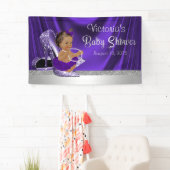 パープルシルバーハイヒールシューエスニックベビーバナー 横断幕 (インサイチュ)