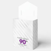 パープルシルバーバルーングリッターオペ90誕生日 フェイバーボックス (オープン)