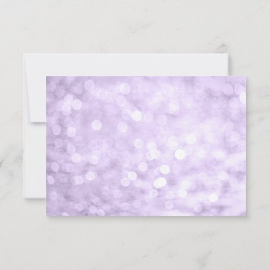 パープルシルバーフェイクグリッターライトバルミツワー 出欠カード (裏面)