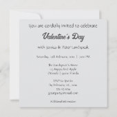 パープルシルバーフォイルグリッターオレンジ ムーン ヴァレンタイン 招待状 (裏面)