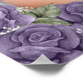 パープルシルバーフォトメモリアル葬儀看板 ポスター (角)