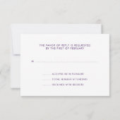 パープルシルバーフォールグリッター 出欠カード (裏面)