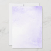 パープルシルバーフローラウォーターカラーキンセアニラ 招待状 (裏面)