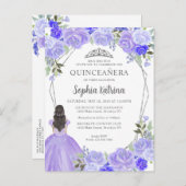 パープルシルバーフローラプリンセスティアラキンセアニラ ポストカード (正面/裏面)