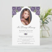 パープルシルバーフローラ写真追悼式 招待状 (スタンド正面)