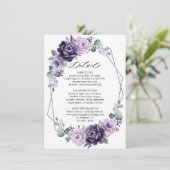 パープルシルバーフローラ幾何結婚詳細 エンクロージャーカード (スタンド正面)