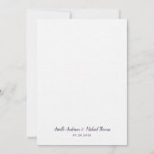 パープルシルバーフローラ水カラーユーカリ結婚ス 招待状 (裏面)